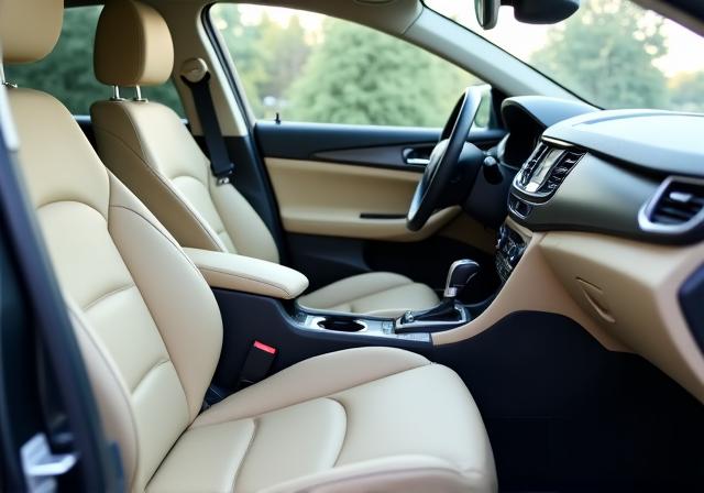 The same car interior, now perfectly clean and detailed.